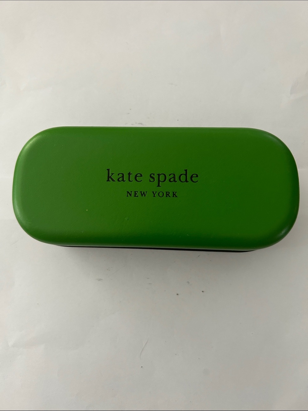 Kate Spade Green Hard Eyewear Case with Black Logo